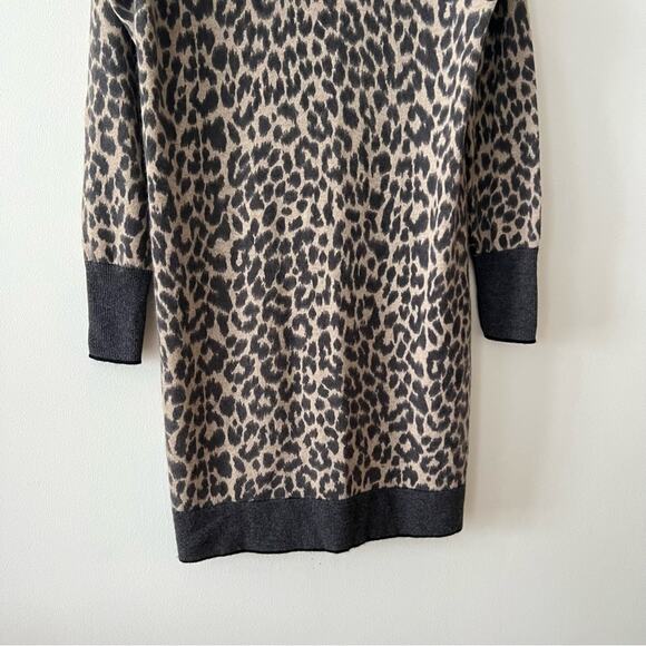 White + Warren Animal Print Cashmere Sweater Dress - Picture 4 of 8